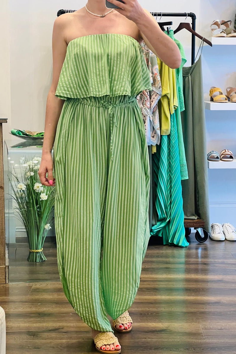 Strapless Frill Jumpsuit