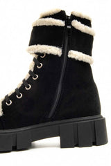 Fur Ankle Zip Boots