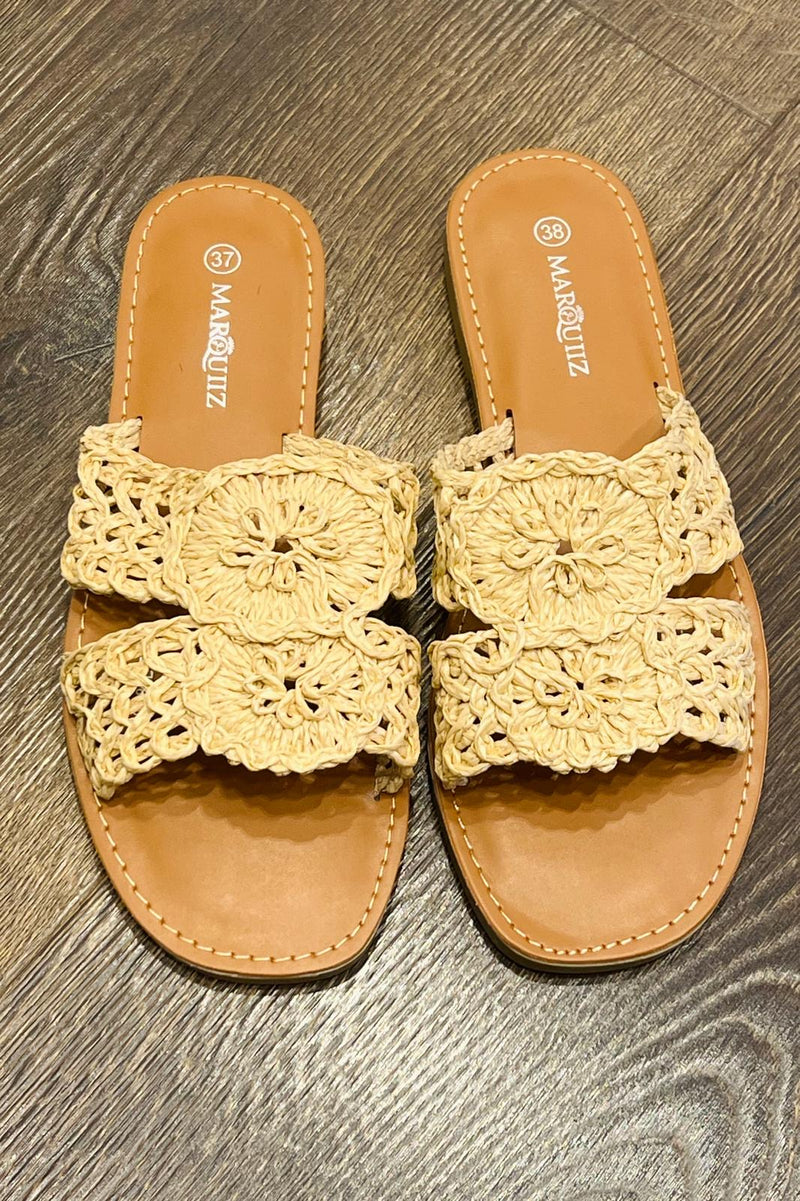 Raffia Crochet Sandal