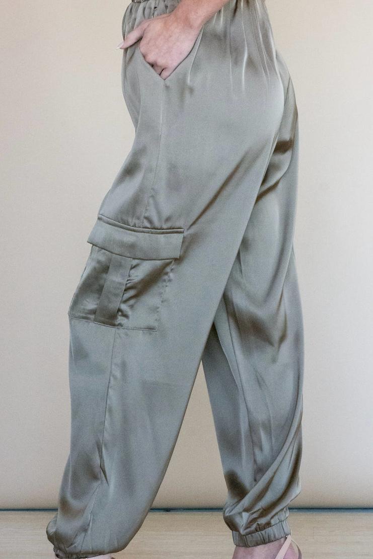 Cargo Satin Trousers