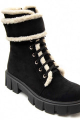 Fur Ankle Zip Boots