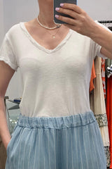 V Neckline Cotton T-Shirt