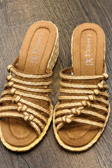 Caprice Raffia Wedge Sandals