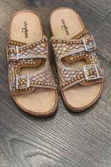 Beaded Buckle Sandal