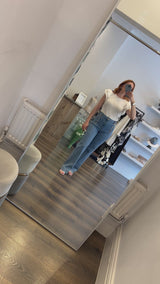 Ruffle Sleeve Knit Top