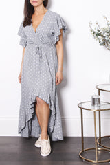 Hi-Low Frill Dress