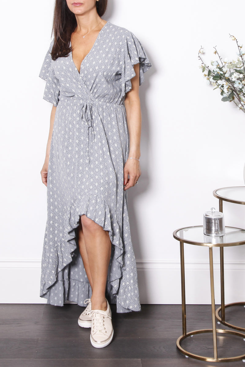 Hi-Low Frill Dress