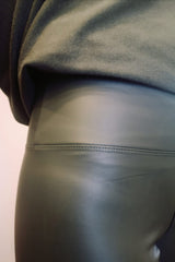 High Waist Leather Look Leggings